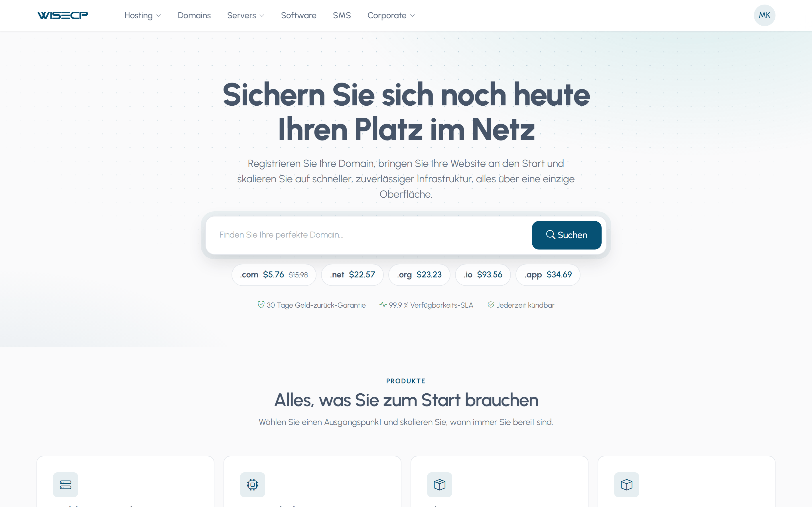 Storefront des Themes Basic in WISECP Version 5